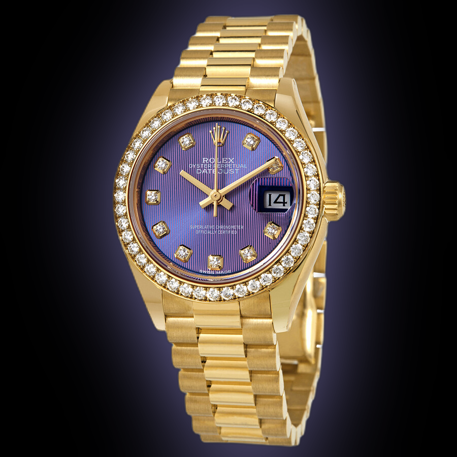 Rolex Lady-Datejust 279138 Mint Green Dial, 18kt Yellow Gold, 28.0