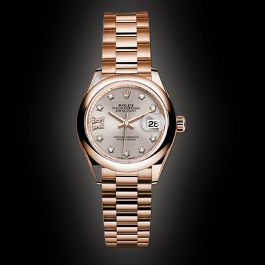 Rolex Lady-Datejust 28 279165 Sundust Dial, 18k Everose Gold,