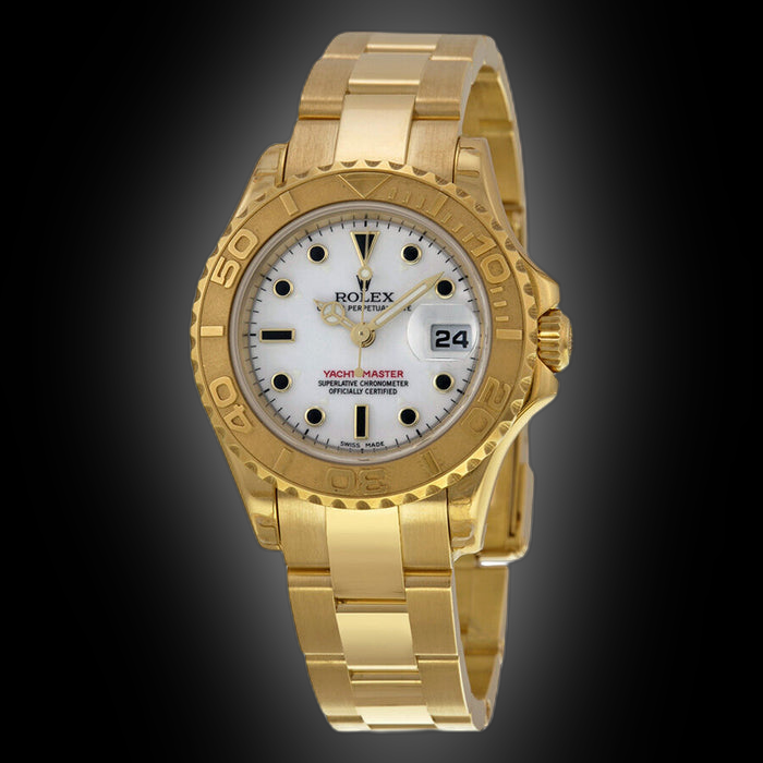 Rolex Yacht-Master 169628 White Dial, 18kt Yellow Gold, mm