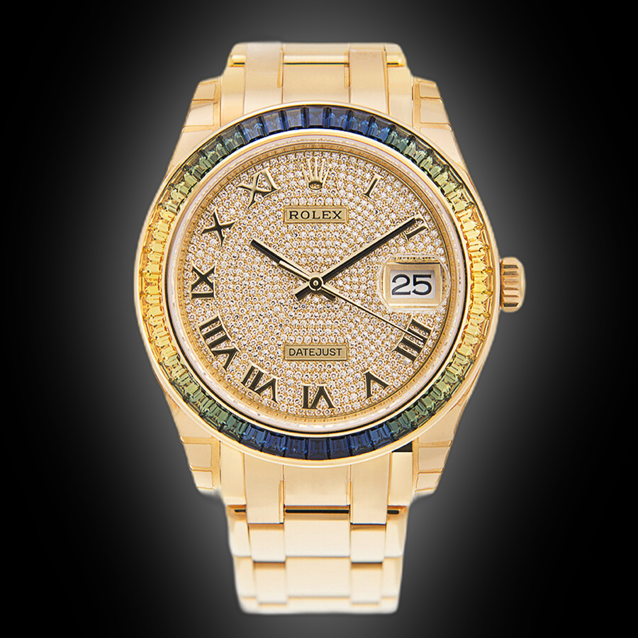 アートコレクション 3box Rolex Pearlmaster 39 86348 Orange Dial, 18kt Yellow Gold