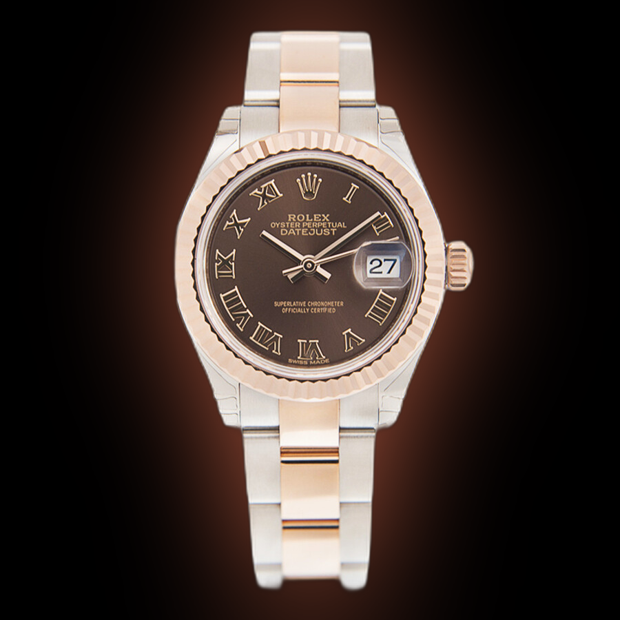 Rolex Lady-Datejust 28 279171 Brown Dial, 18kt Everose Gold,