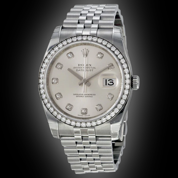 えり Rolex Datejust 36 116244 Silver Dial, Stainless Steel, Oyster