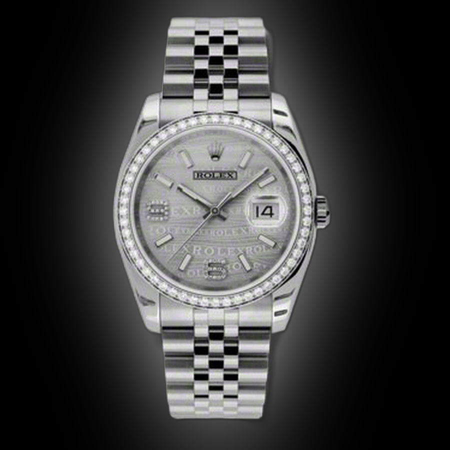 Rolex Datejust 36 116244 Silver Wave Dial, Stainless Steel, Oyster - Main Image