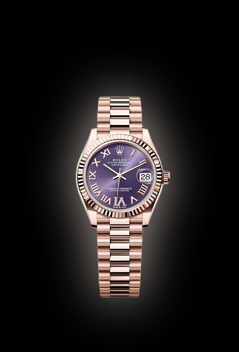 Rolex Datejust 31 278275 Aubergine Dial, 18 kt Everose Gold, 31.0