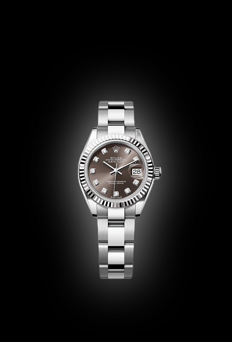 Rolex Lady-Datejust 28 279174 Dark Grey Dial, Oystersteel and White ...