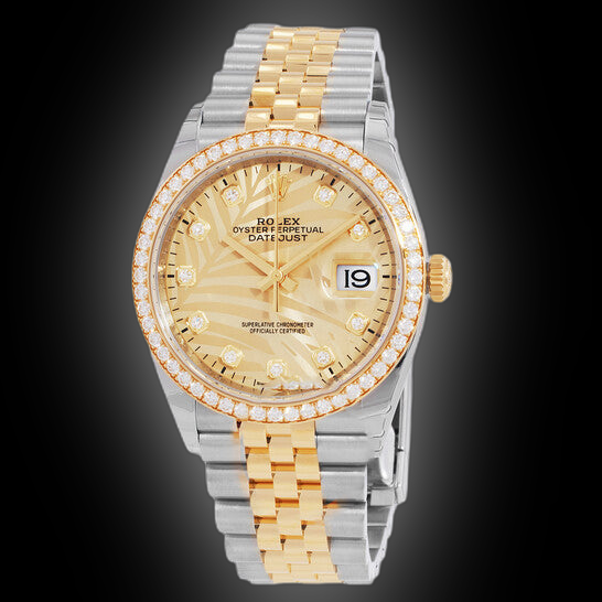 その他 Exception to [CD] Rolex Lady-Datejust 69298 Champagne Diamond Dial, 18kt Yellow Gold