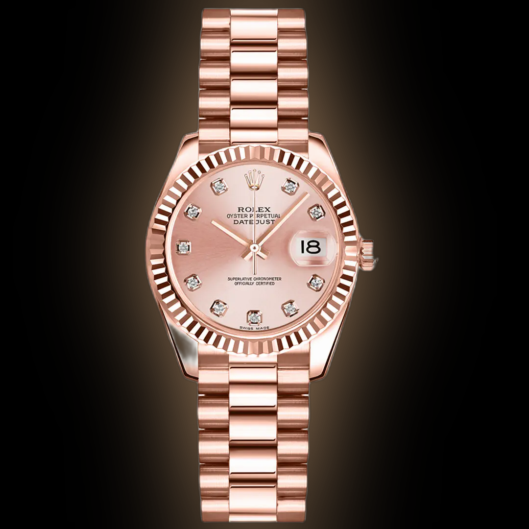 Rolex Lady-Datejust 26 179175 Pink Dial, 18K Rose Gold, mm
