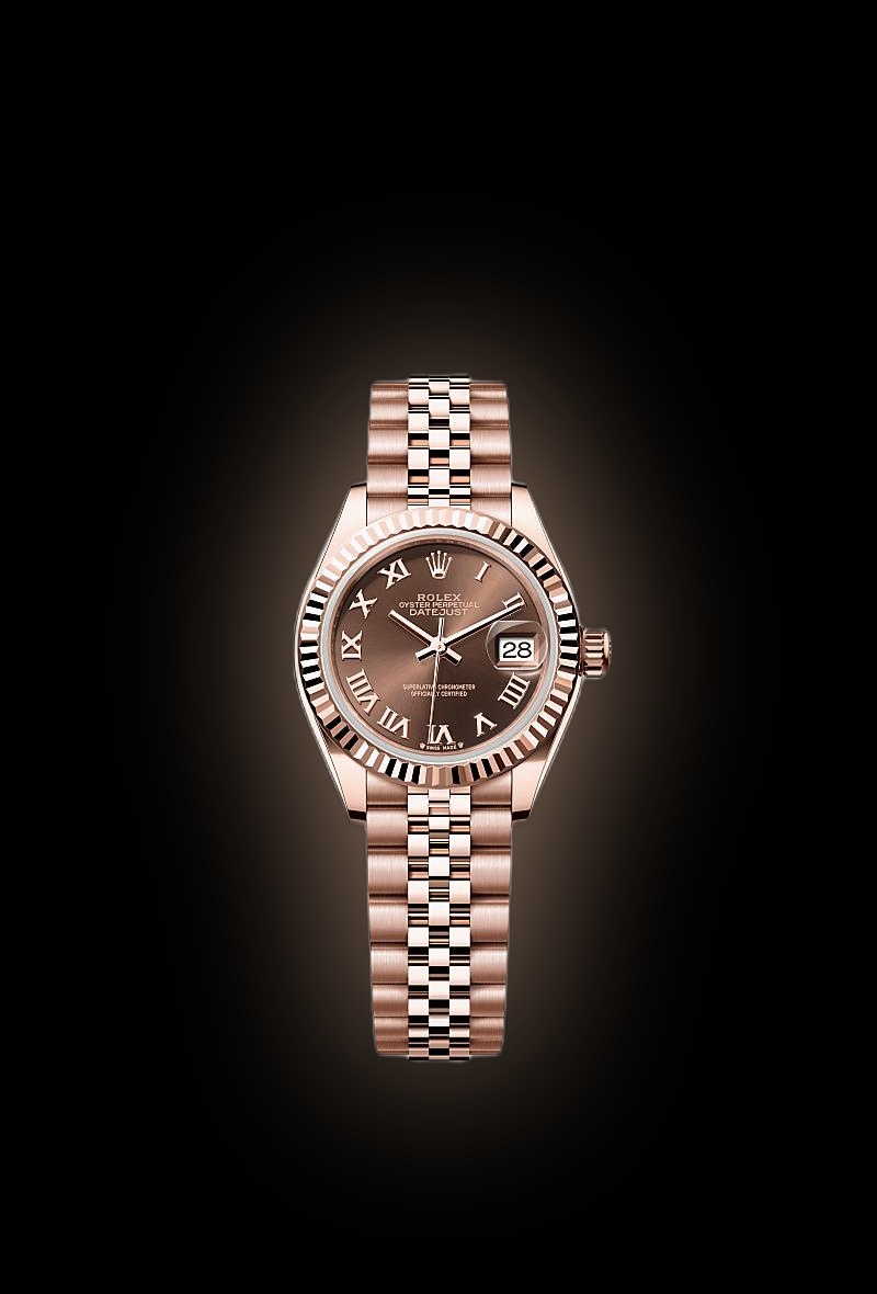 Rolex Lady-Datejust 28 279175 Chocolate Dial, 18 kt Everose Gold, 28.0 ...