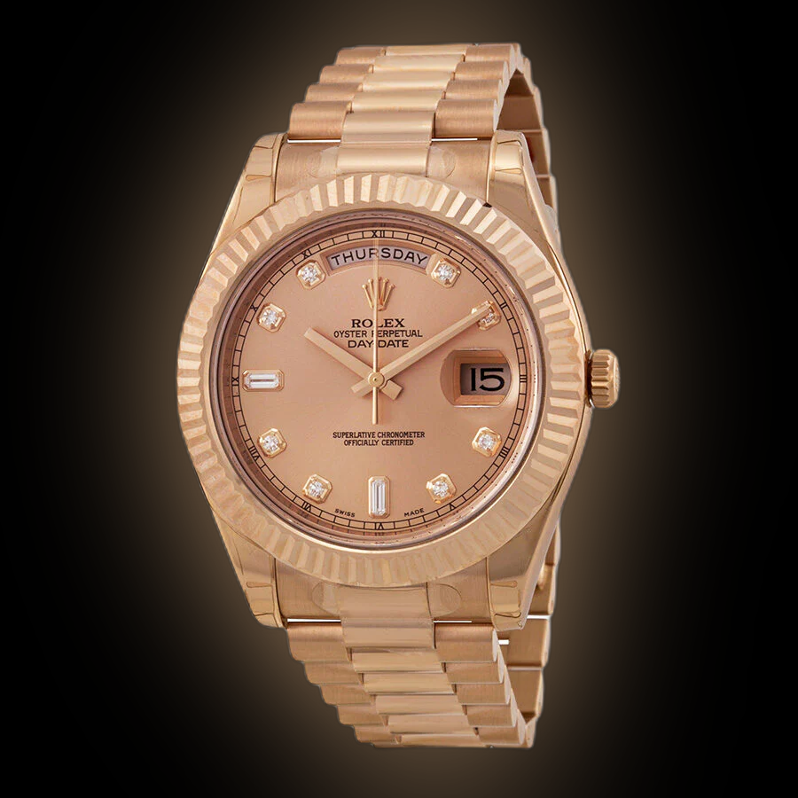 Rolex Day-Date II 218235 Champagne Dial, 18kt Everose Gold, 41.0