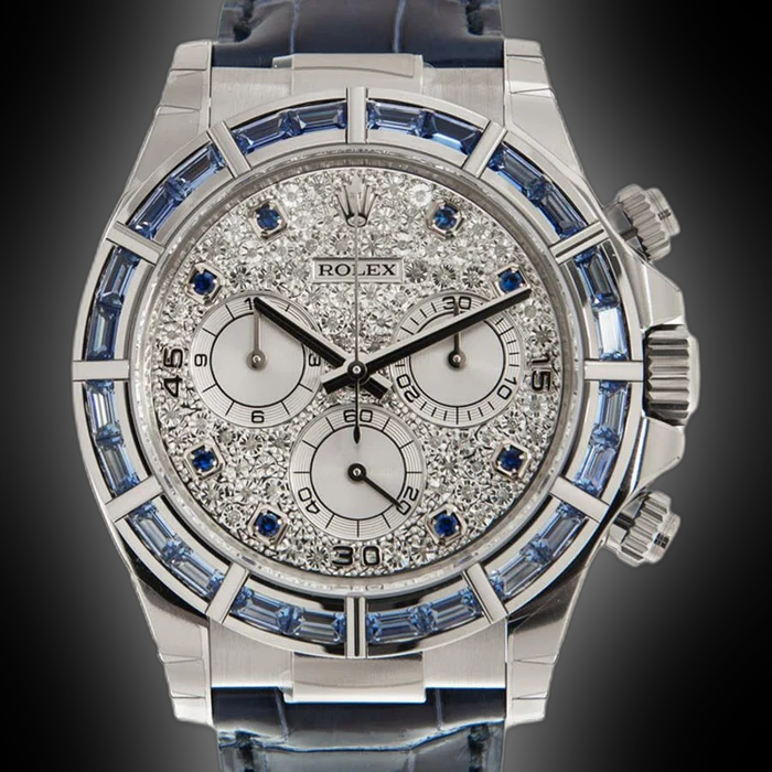 Rolex Cosmograph Daytona 116589 Pave Diamond Dial, 18kt White Gold