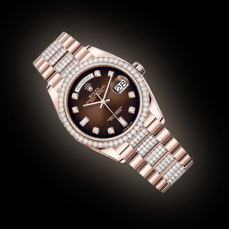 Rolex Day-Date 36 128345 Chocolate Dial, 18kt Everose Gold, 36.0