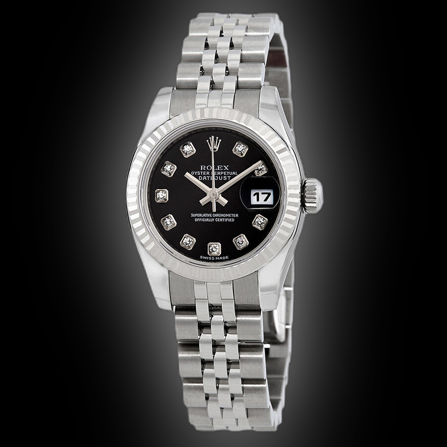 Rolex Lady-Datejust 26 179174 Black Dial, Stainless Steel, mm