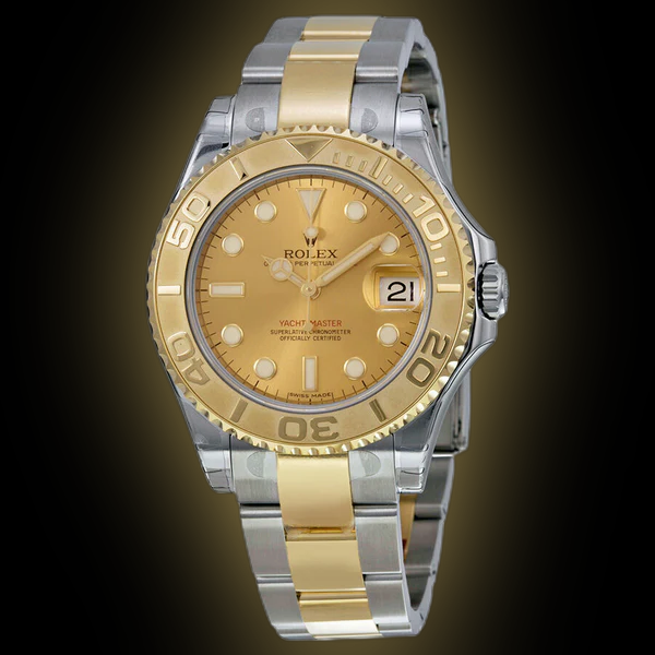 Rolex Yacht-Master 168623 Gold Dial, 35.0 mm, Automatic, Unisex