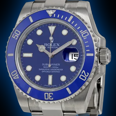 Rolex Submariner 116619 Blue Dial, White Gold, Oyster, Automatic