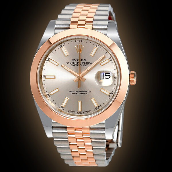 Designed by Apple in California（小） Rolex Datejust 41 126301 Sundust Dial, 18kt Everose Gold, 41.0 mm