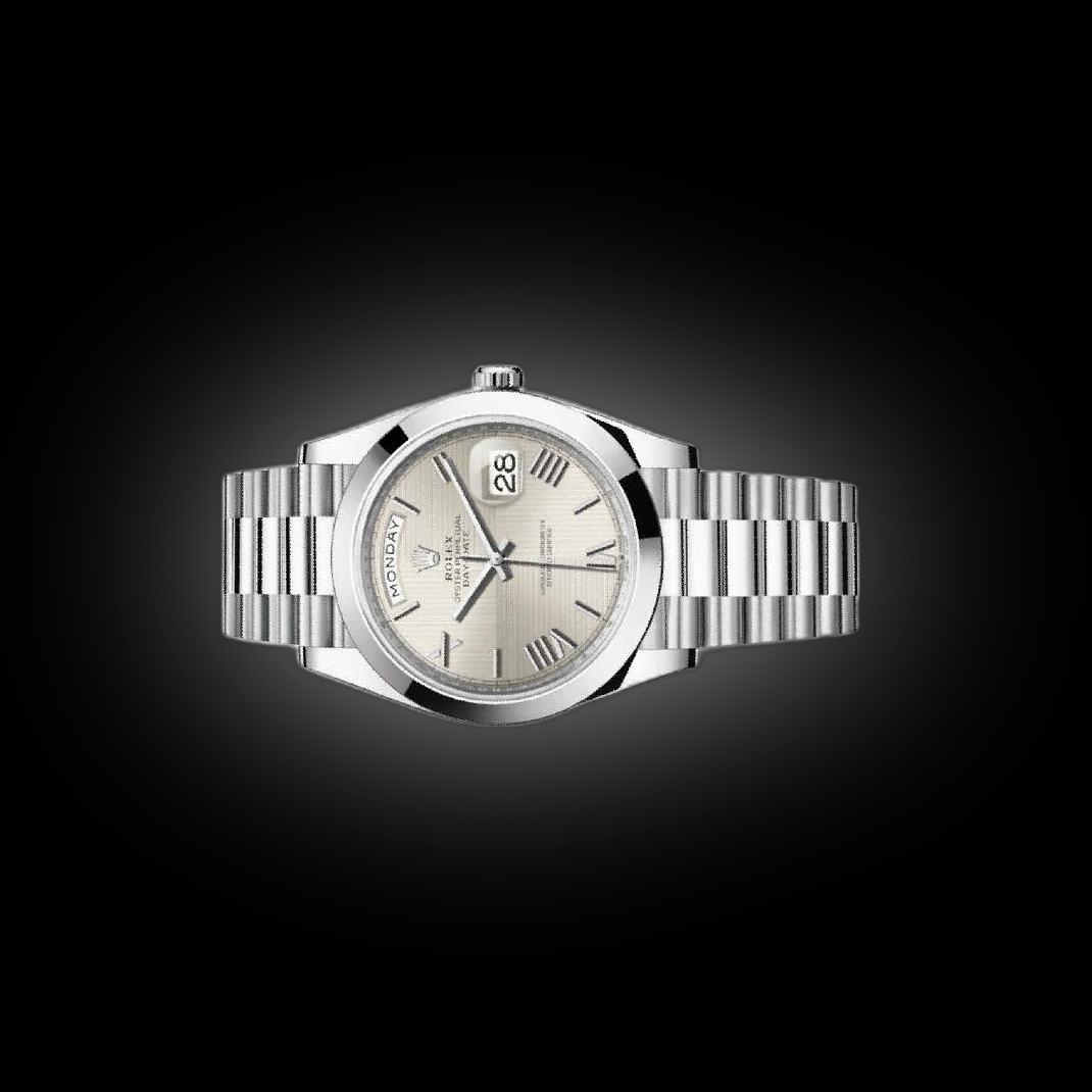 Rolex Day-Date 40 228206 Silver Dial, Platinum, 40.0 mm, Men's Watch