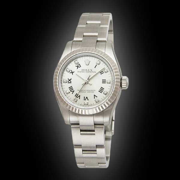 Rolex Oyster Perpetual OysterSteel White Gold Diamond Ladies Watch 176234 Rolex Oyster Perpetual Stainless Steel 176234 | SwissWatchExpo main image 3