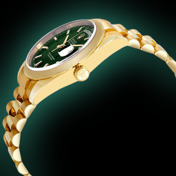 Rolex Day-Date 118208 Green Dial, 18kt Yellow Gold, President