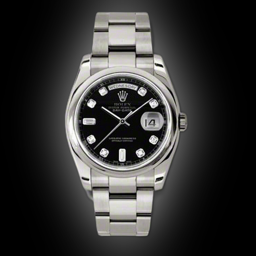 Rolex Day-Date 118209 Silver Dial, 18k White Gold, President