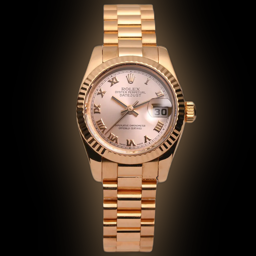Rolex Lady-Datejust 26 179175 Champagne Dial, 18k Rose Gold, 26.0