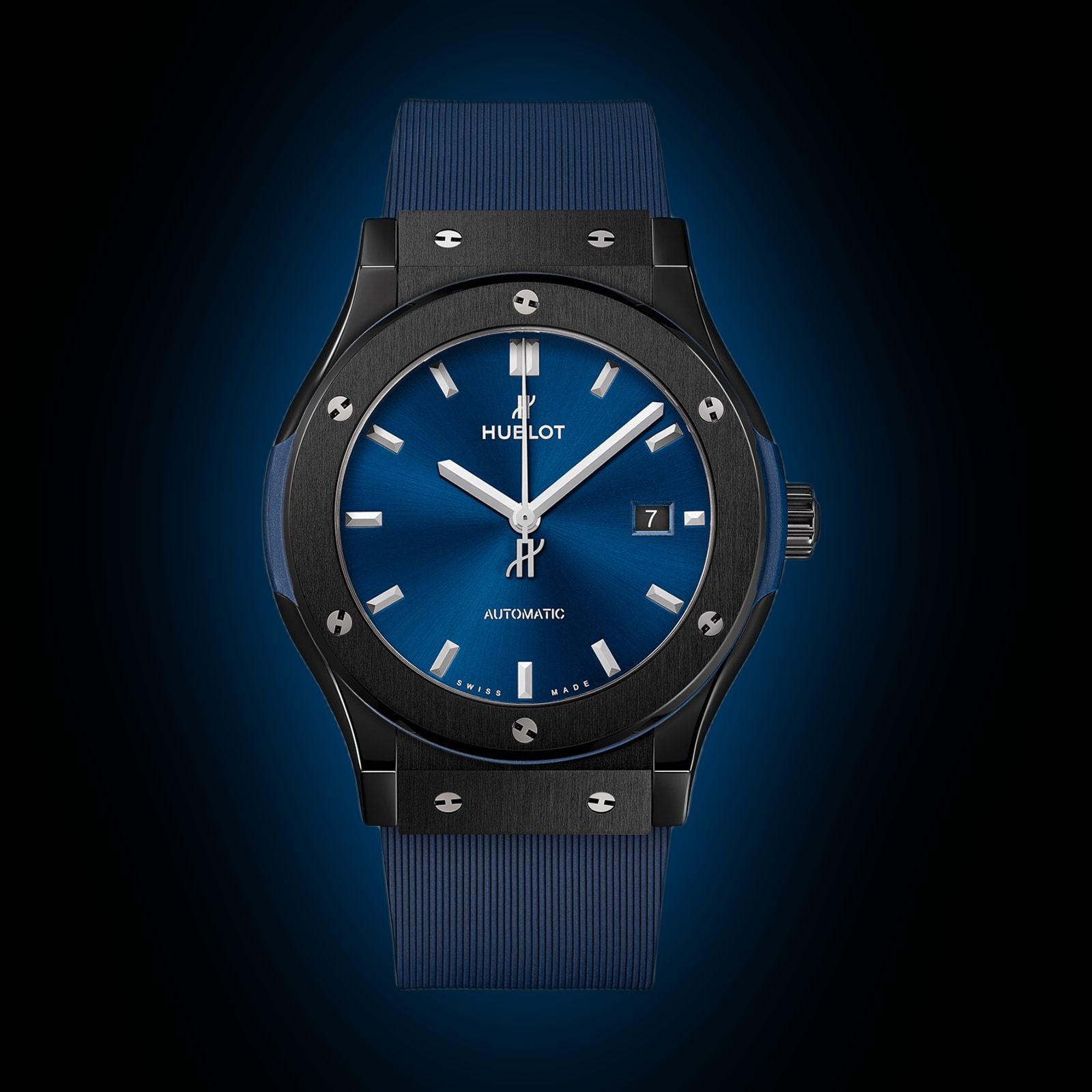 Hublot Classic Fusion 42 Blue Dial, Black Ceramic, mm
