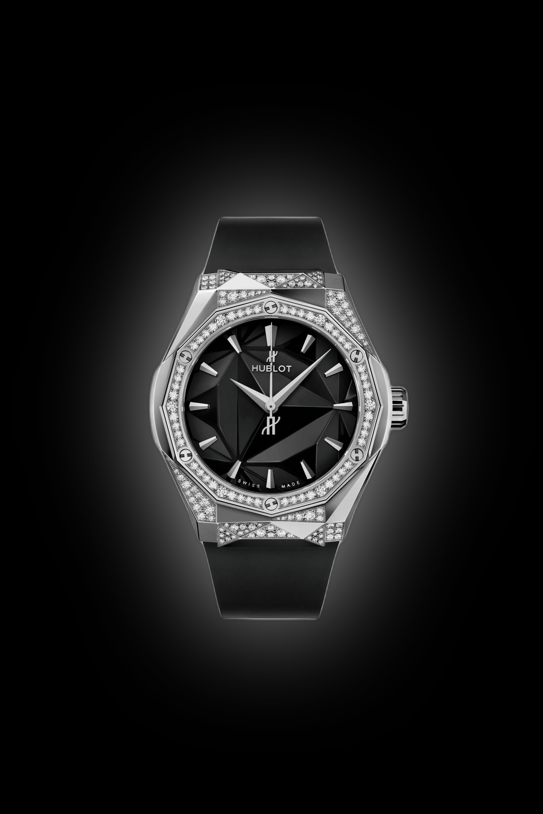 Hublot Classic Fusion Black Dial, Polished Titanium,