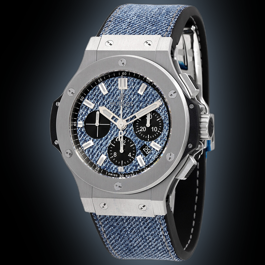Hublot Big Bang Blue Dial, Stainless Steel, Silver-Tone