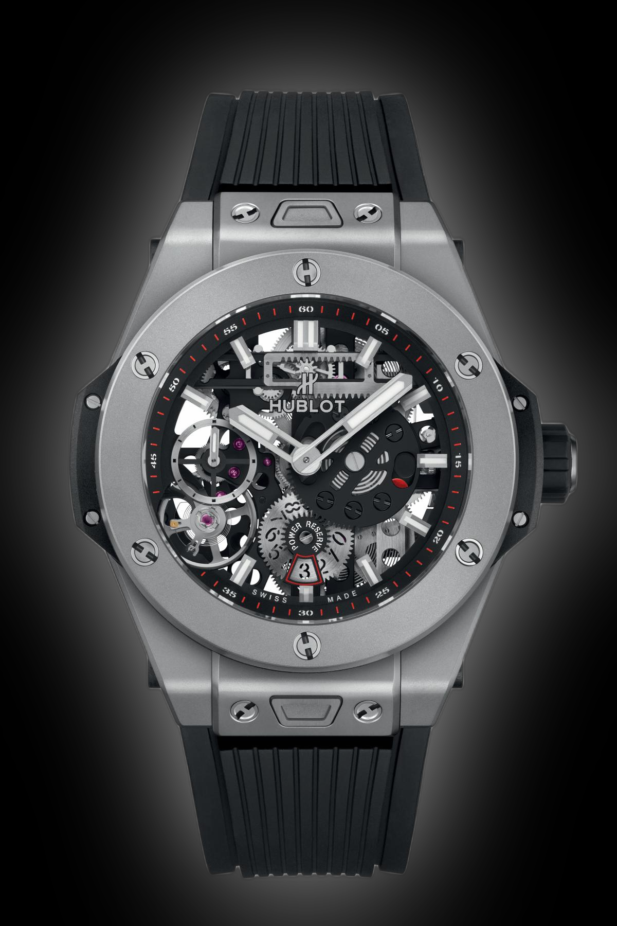 Hublot Meca-10 Matte Black Dial, Titanium, mm, Rubber - Main Image