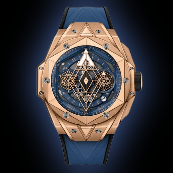 邦楽 BLUE SONNETII Hublot Sang Bleu II 418.OX.5108.RX.MXM20 Blue Dial, 18kt