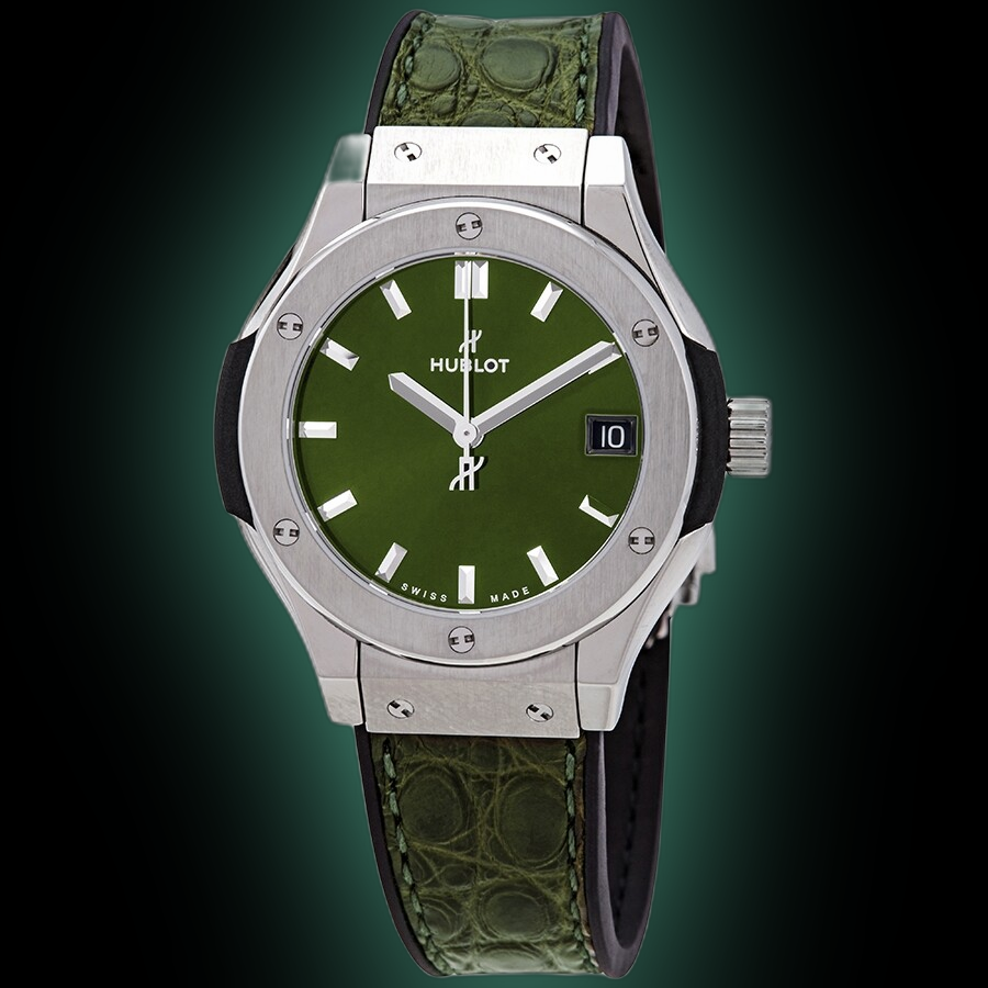 Hublot Classic Fusion 581.NX.8970.LR Green Dial, Ladies, 33.0 mm