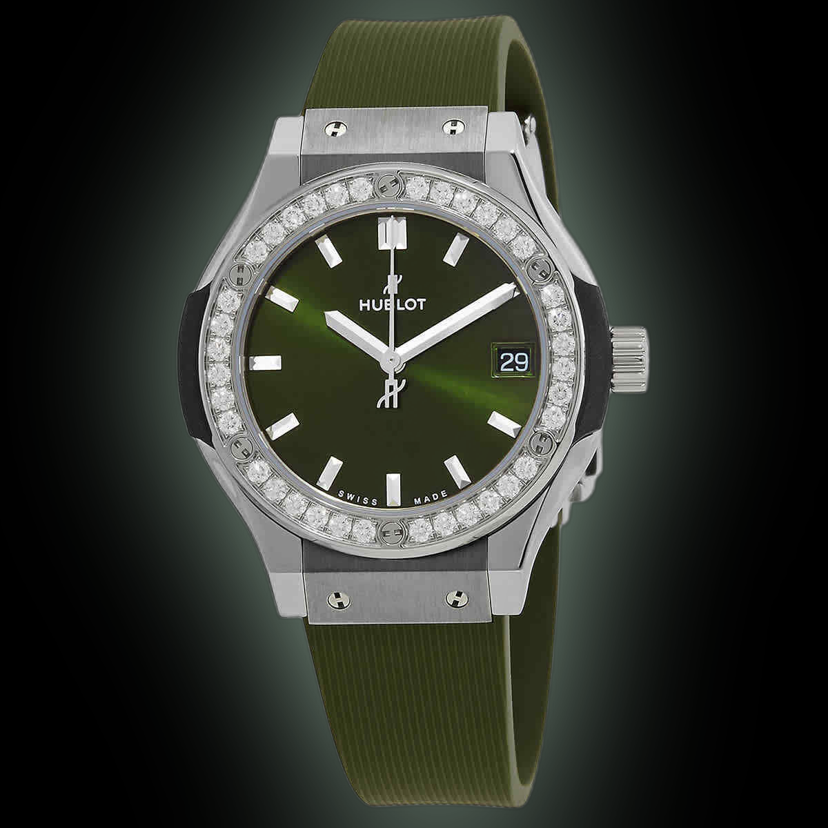 Hublot Classic Fusion 581.NX.8970.RX.1104 Green Dial, Titanium