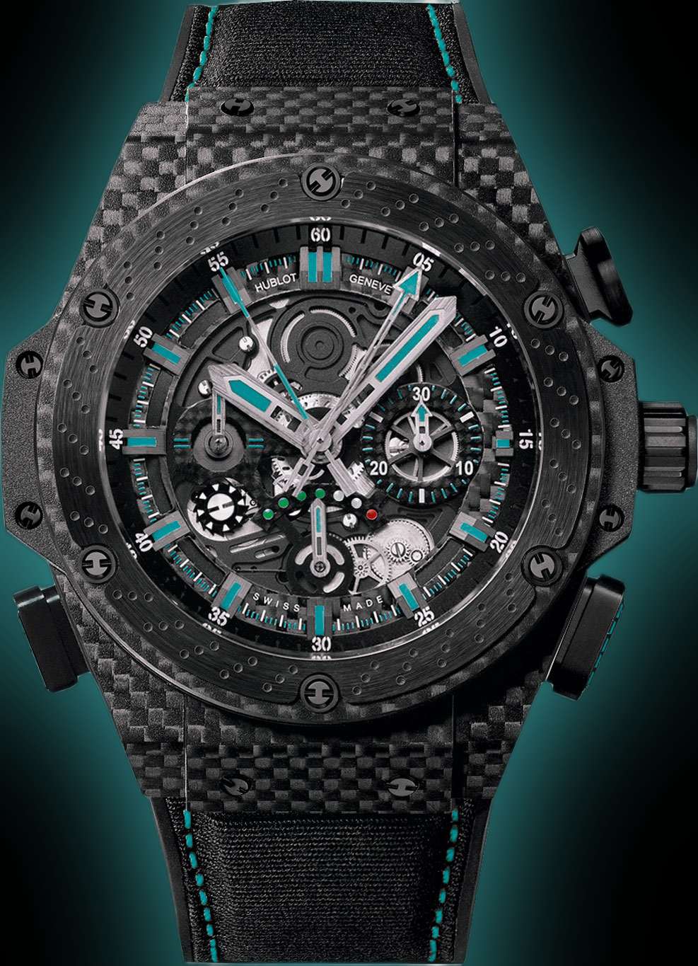 Hublot King Power 719.QM Black Dial, Carbon Fiber, 48.0 mm, F1 Abu