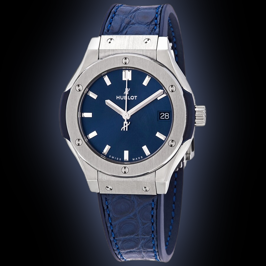 Hublot Classic Fusion 581.NX Blue Dial, Ladies, 33.0 mm, Quartz