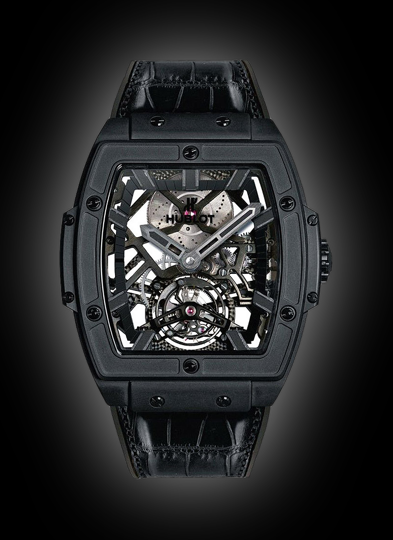 Hublot MP 06 906.ND Skeleton Dial, Black Pvd, Tourbillon, Self Winding