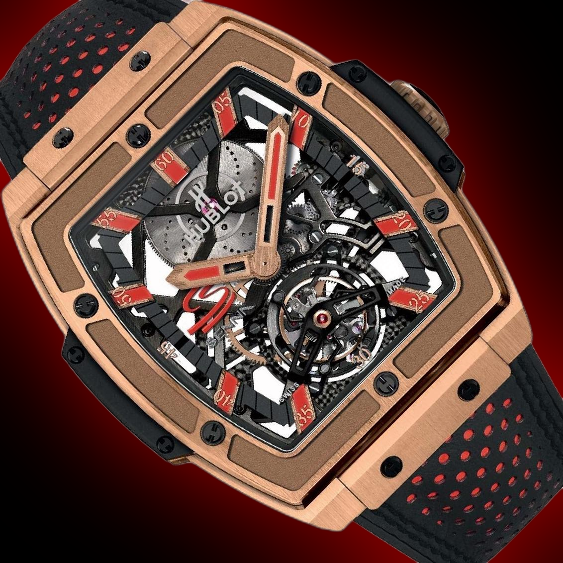 レンズ(単焦点) HUBLOT Hublot MP 06 906.OX Skeleton Dial, 18kt Rose Gold, Senna