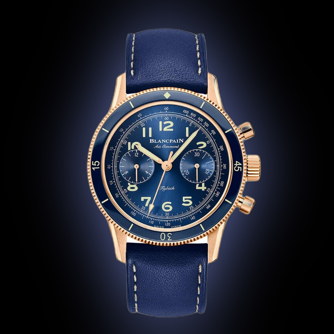 Blancpain Air Command AC02 Blue Dial, Red Gold, 42.5 mm, Self Winding