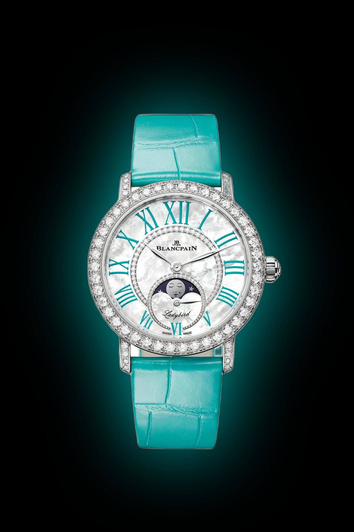  HOURGLASS ルビー　50カラット Blancpain Ladybird Quantieme Complet 3663-2954-55B | Betteridge