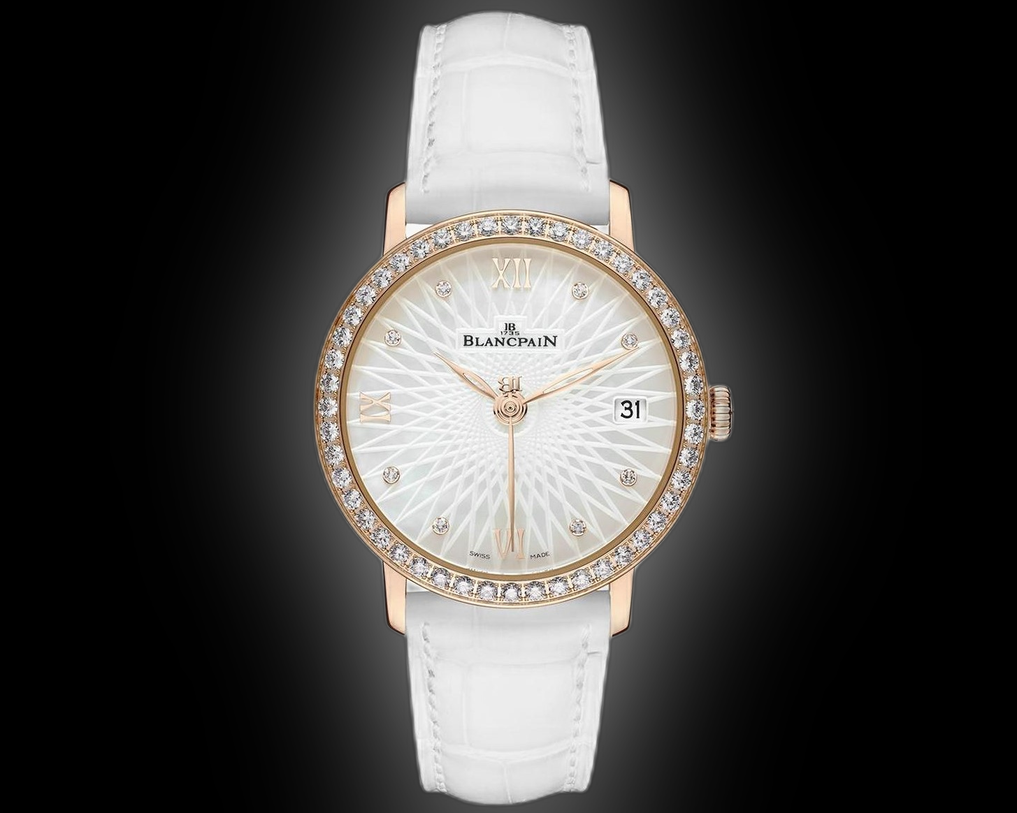 Blancpain Villeret Ultraplate 6604 White Mother-Of-Pearl Dial, Red