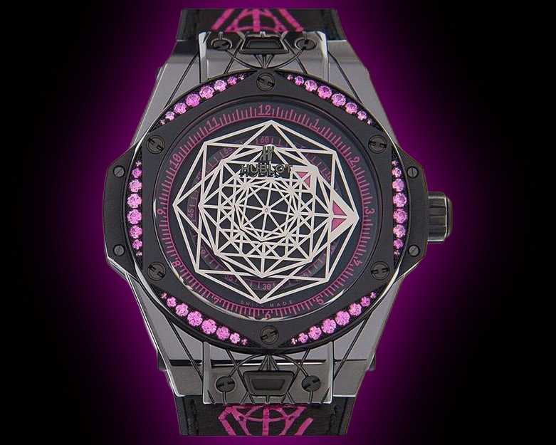 Hublot Big Bang Sang Bleu 465.CS Pink Dial, Black Ceramic, 39.0 mm