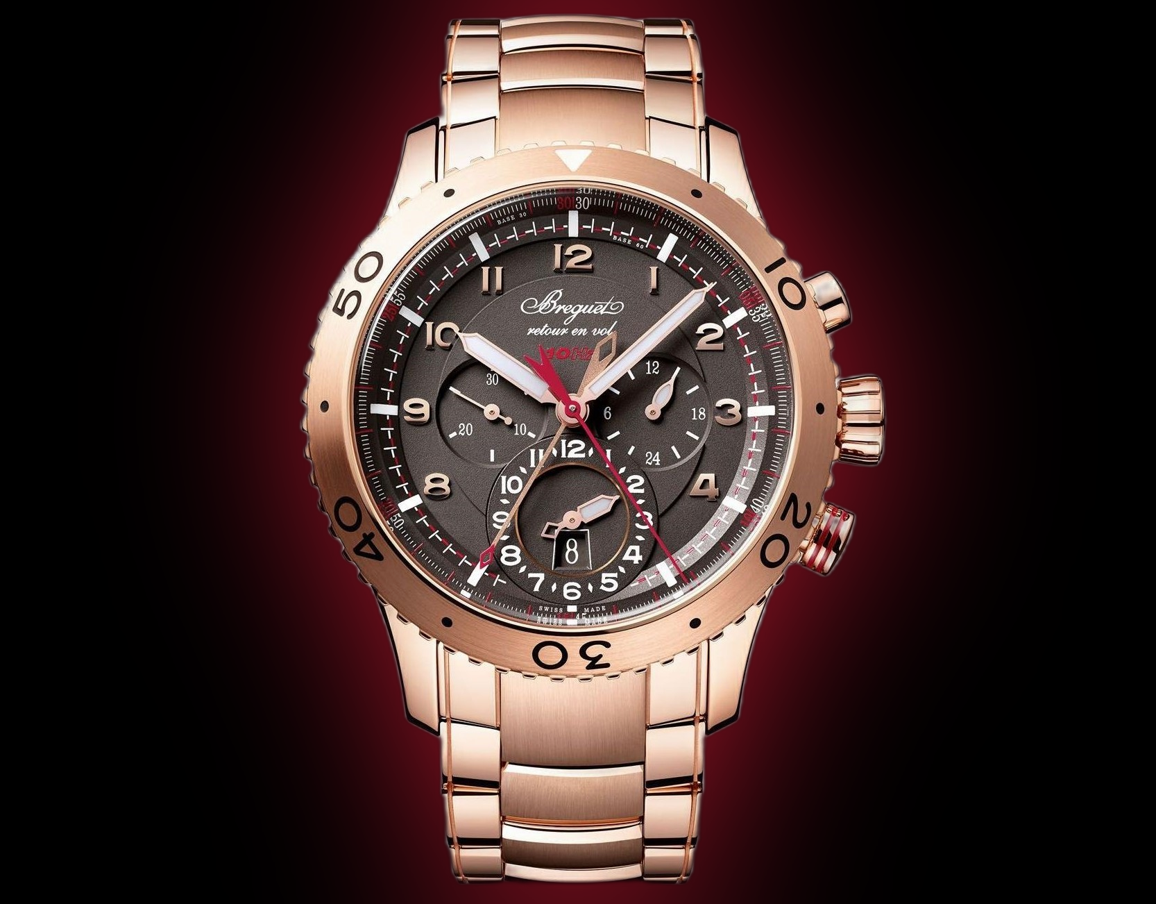 Breguet Type XX 3880BR Brown Dial, 18kt Rose Gold, Chronograph