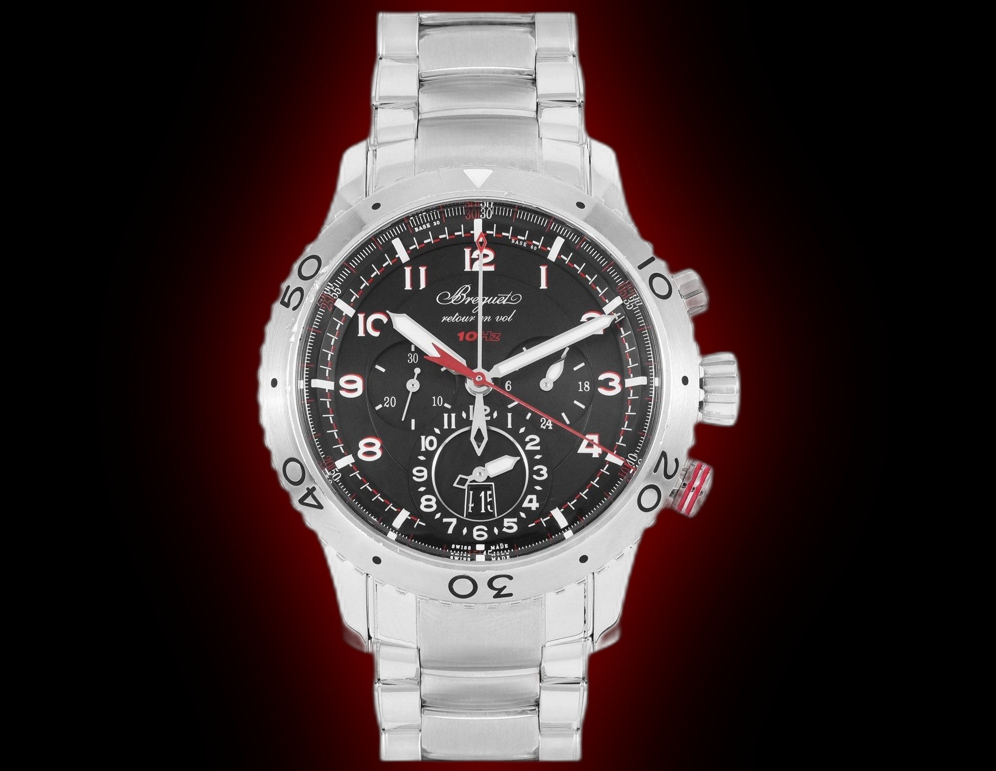 Breguet Type XX 3880ST Black Dial, Stainless Steel, Chronograph