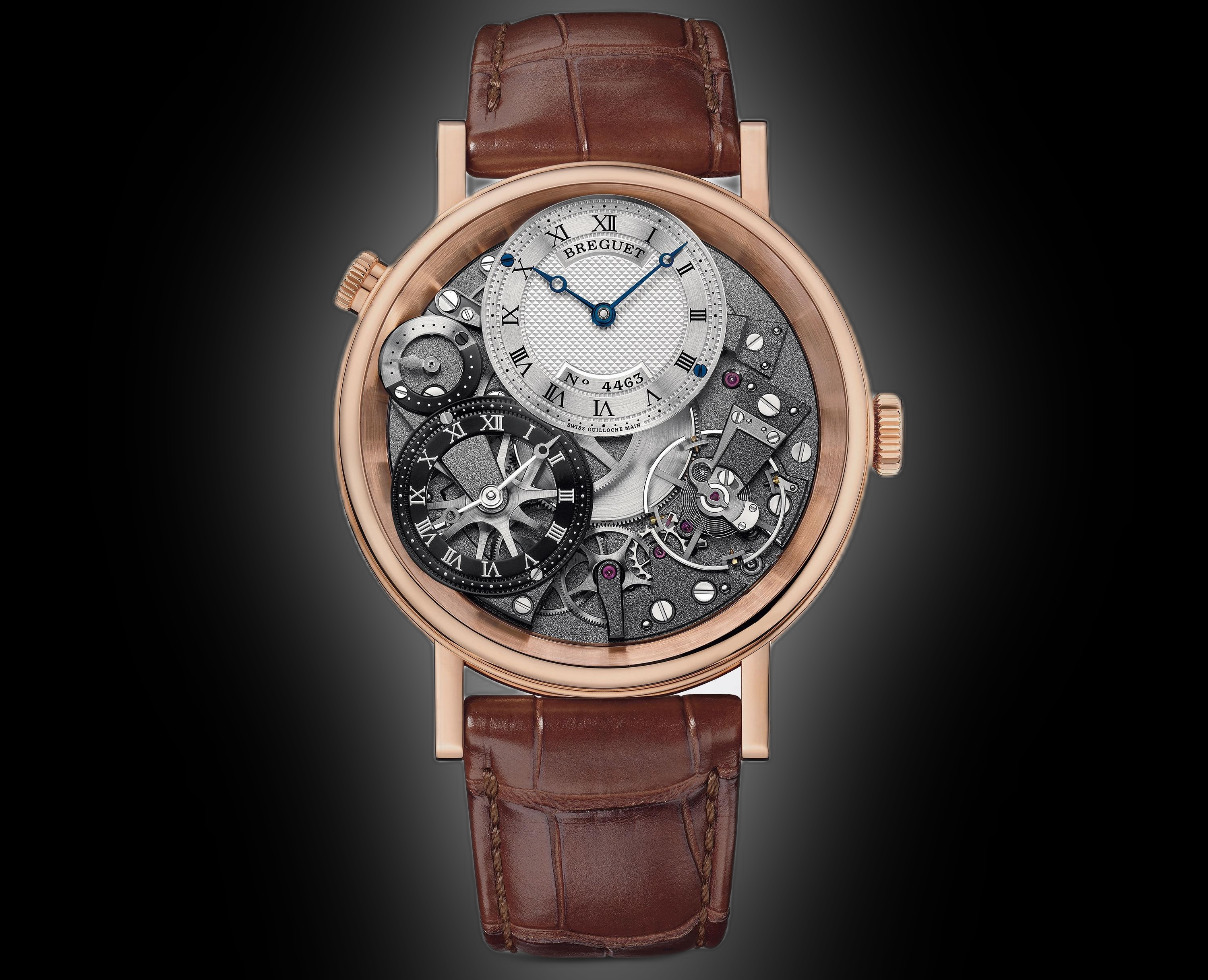Breguet Tradition 7067 Silvery Black Dial, 18K Rose Gold, mm