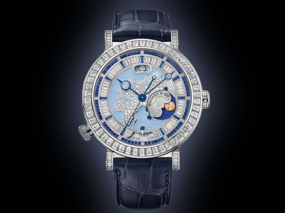 ラグジュアリーサンプルデュオ Breguet Classique 5719 Blue Dial, Platinum, Hora Mundi, Self Winding