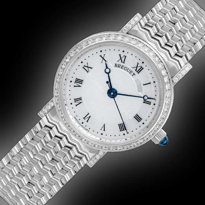 Breguet Classique 8068 White Dial, 30.0 mm, Self Winding, Gem-Set