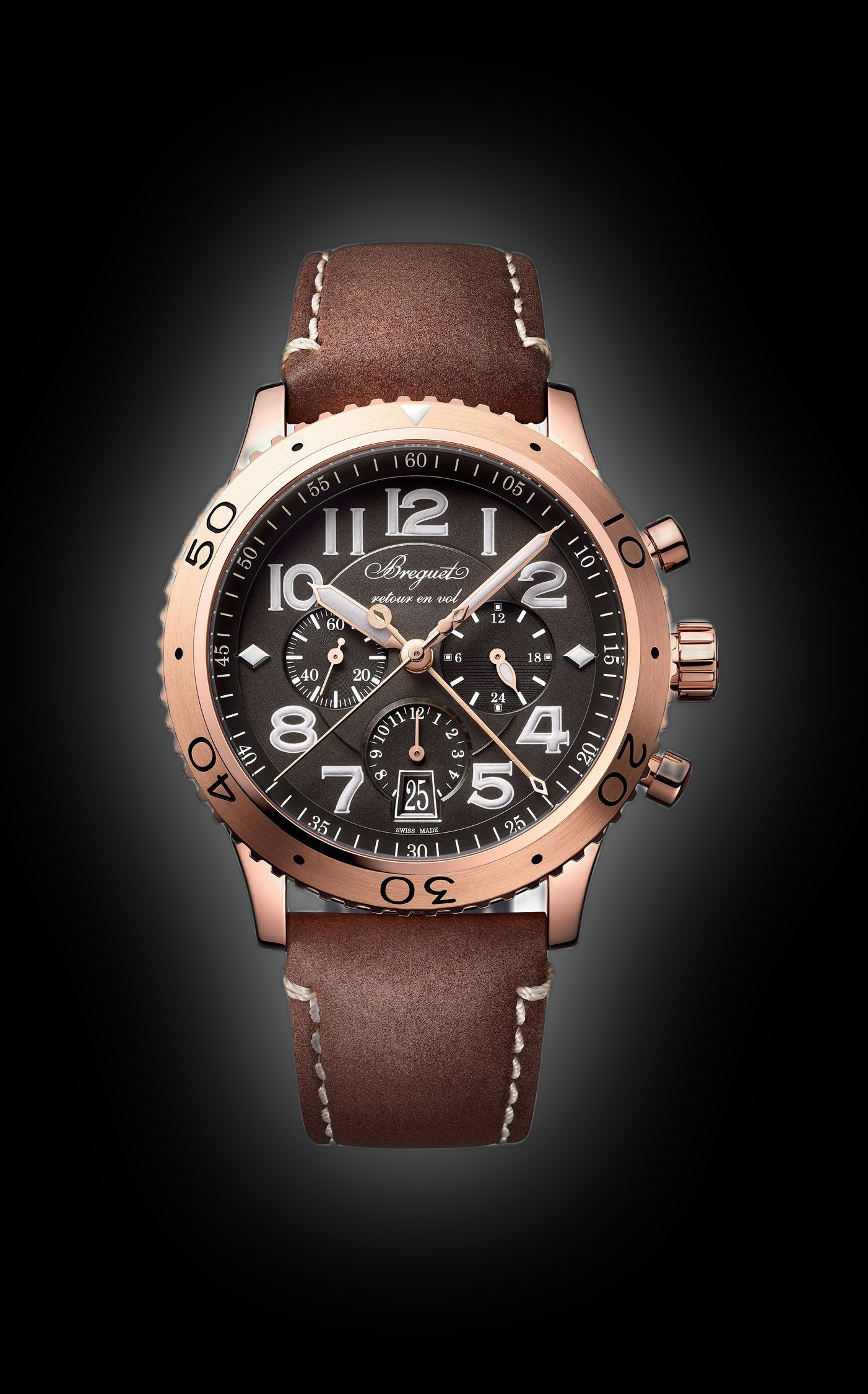 Breguet Type XX 3817BR Grey Dial, 18kt Rose Gold, Men's Watch