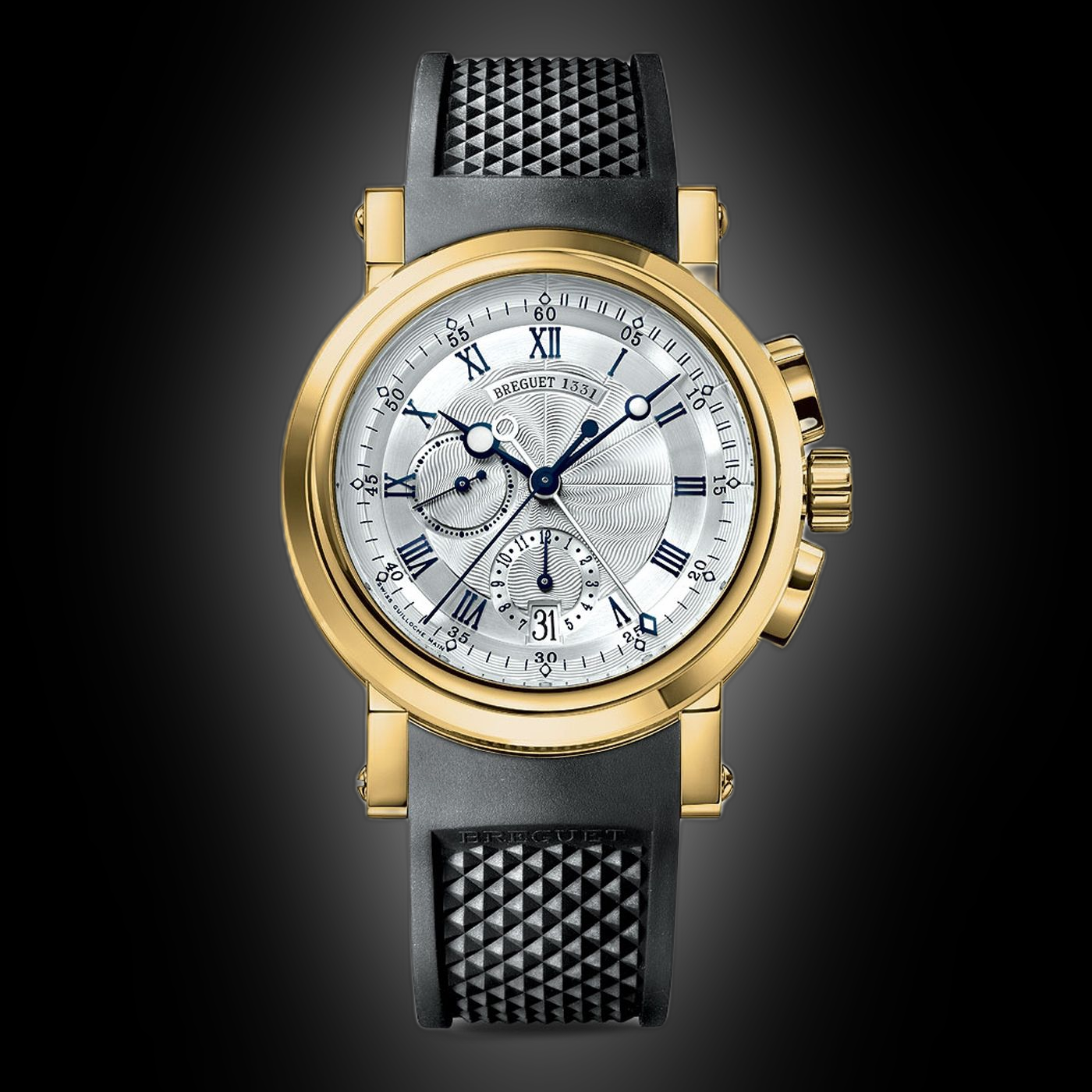 Breguet Marine 5827BA Silver Dial, Yellow Gold, 42.0 mm, Chronograph