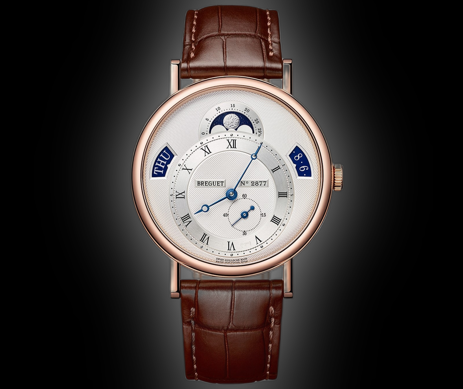 Breguet Classique 7337 Silvery Dial, 18K Rose Gold, Calendrier, Self ...