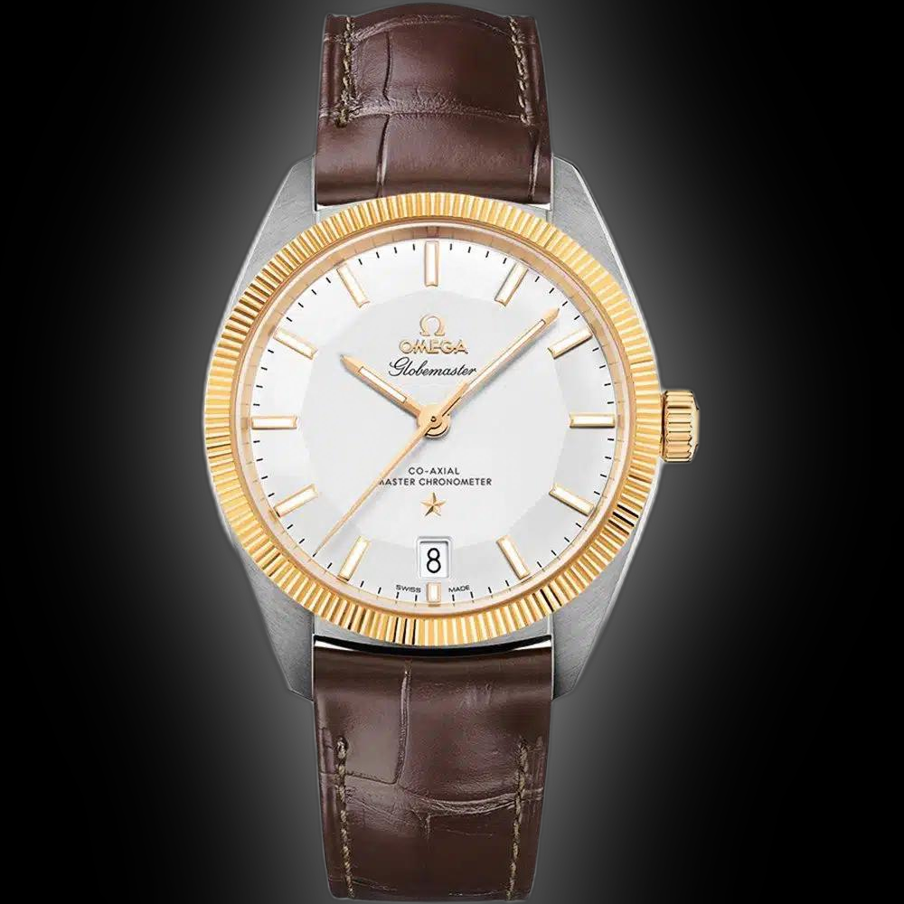 Omega Constellation Globemaster Silver Dial, 18K Yellow