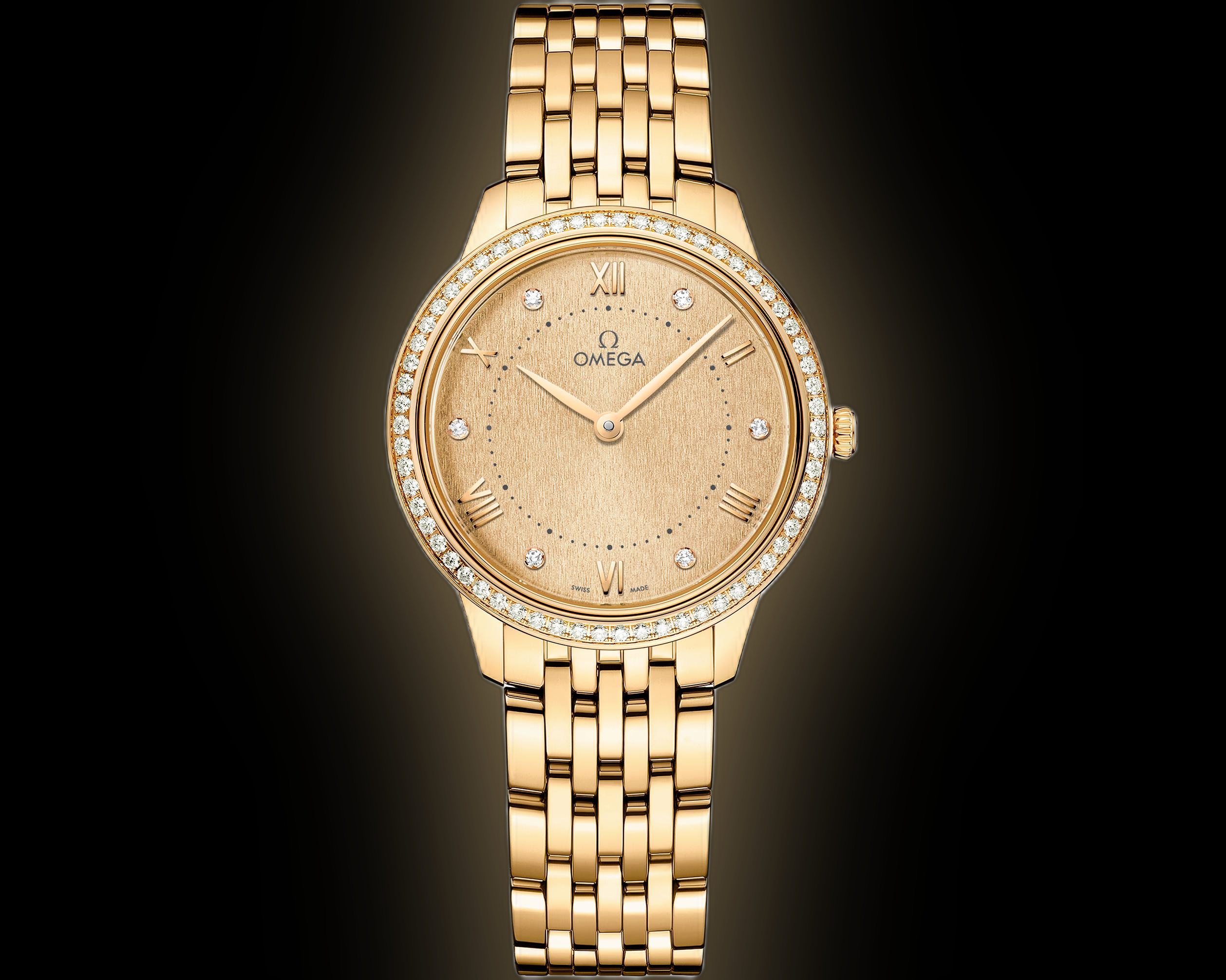 OMEGA De Ville クオーツ ゴールド 金属ブレス OMEGA オメガ DE VILLE デビル ラウンド ウォッチ 腕時計 クオーツ