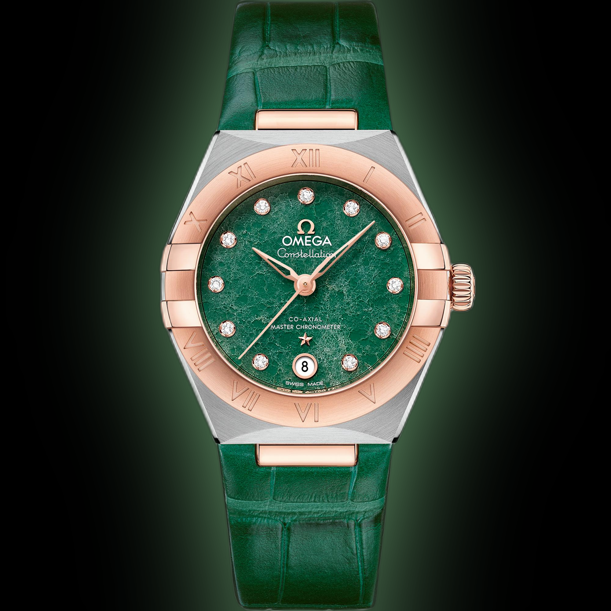Omega Constellation 131.23 Green Dial, 18K Sedna Gold, 29.0 mm